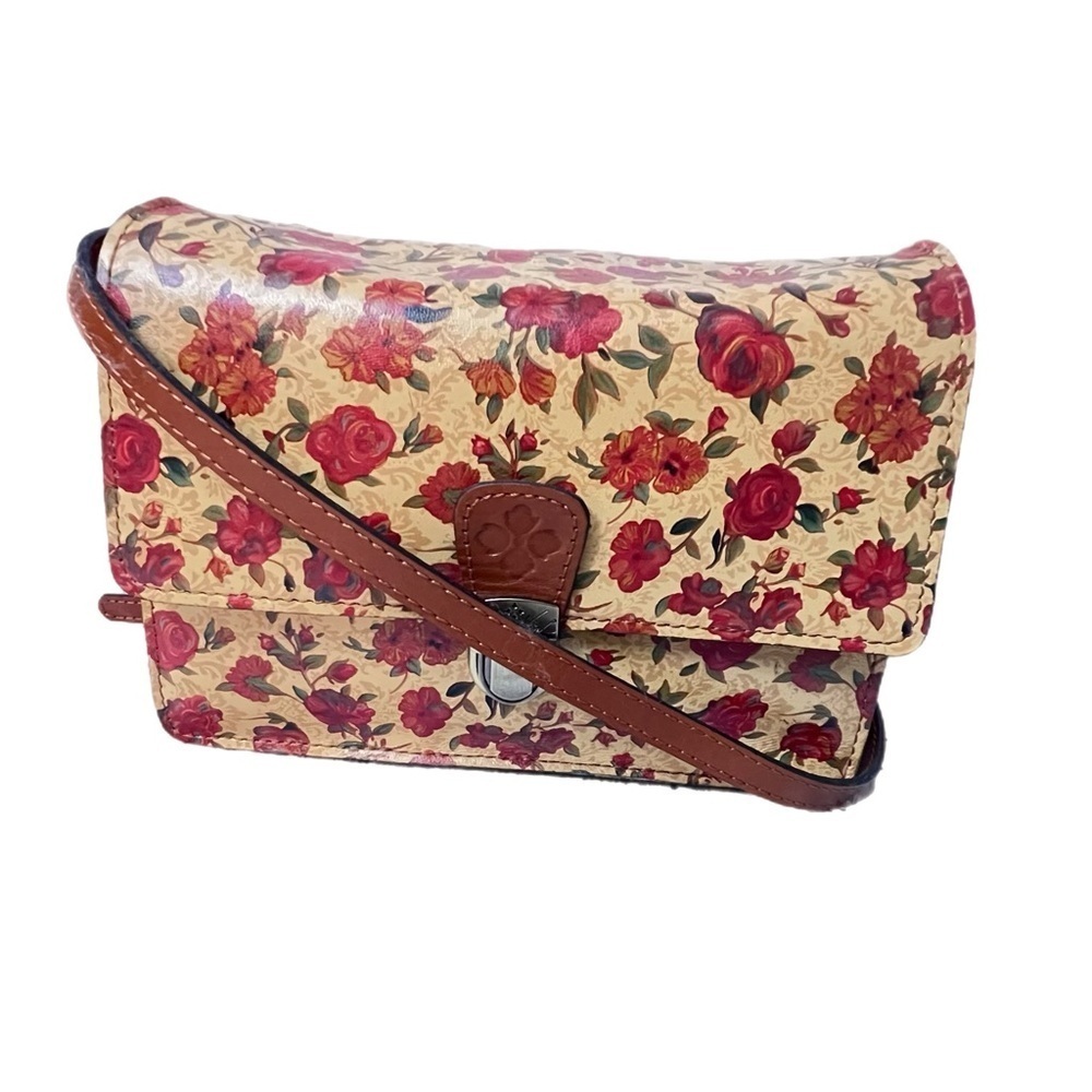 Patricia Nash Floral Leather Crossbody Bag